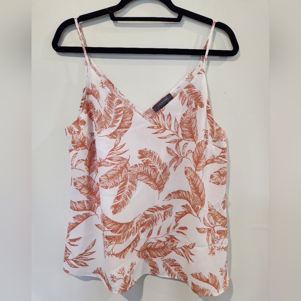 Primark Tropical Print Camisole in White and Orange - Picture 4 of 4